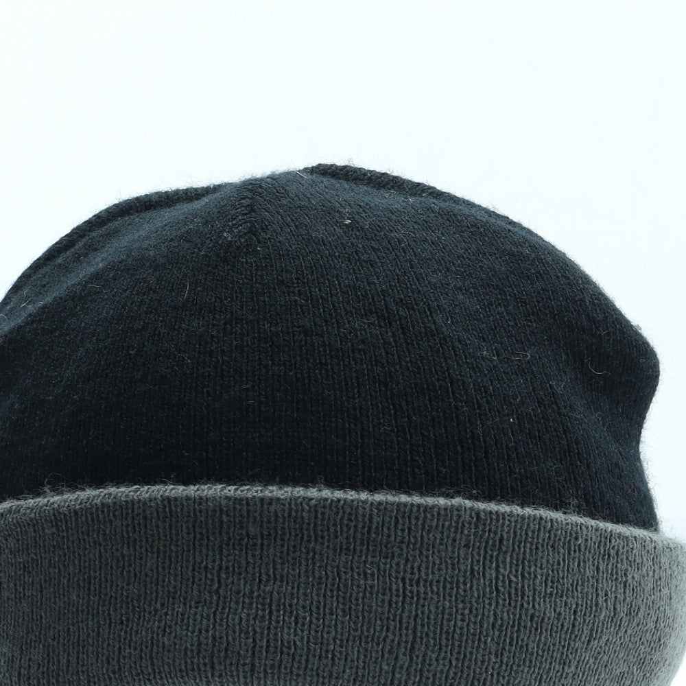 Preworn Mens Black Acrylic Beanie Size S