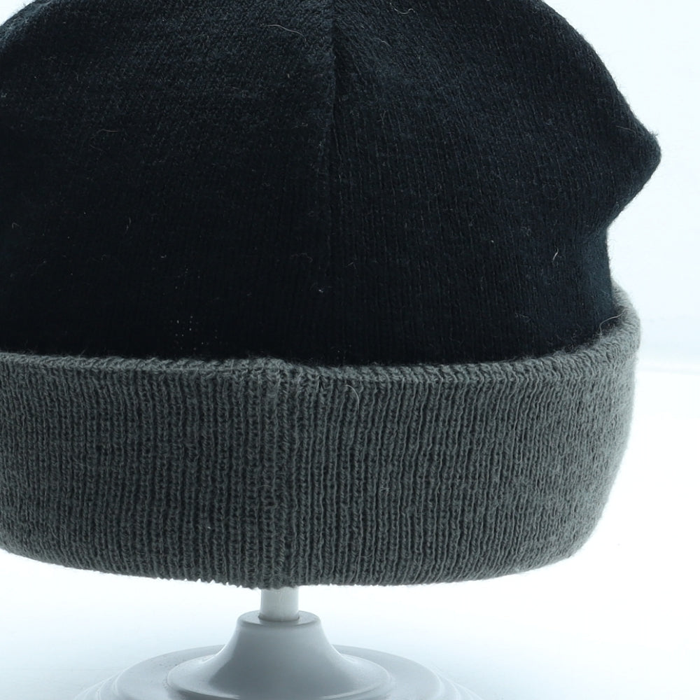 Preworn Mens Black Acrylic Beanie Size S