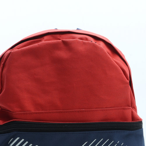 Lonsdale Boys Red Colourblock Polyester Backpack Size Medium Zip