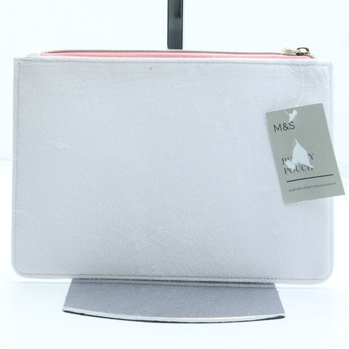 Marks and Spencer Womens Pink Polyester Clutch Size Small - I Initial