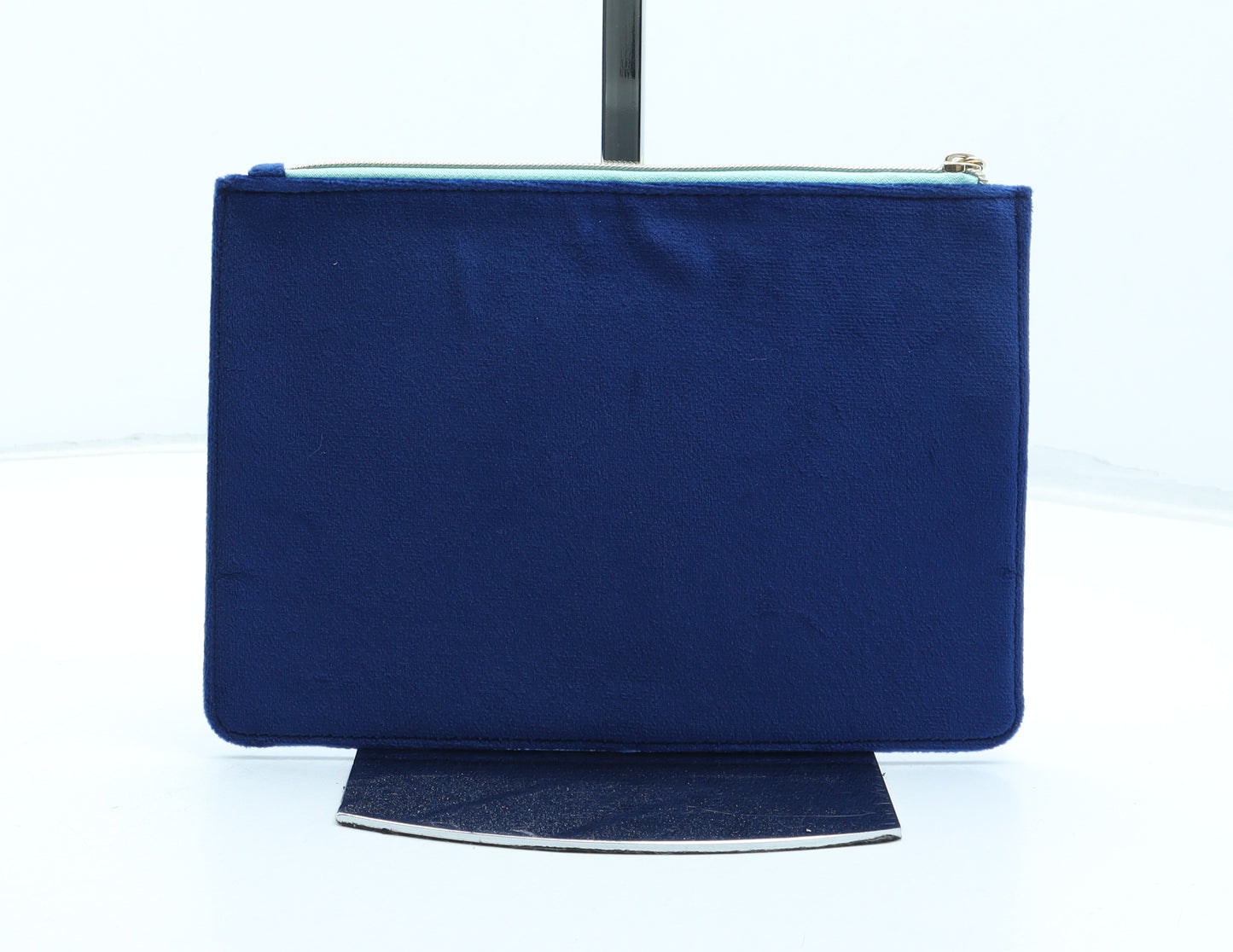 Marks and Spencer Womens Blue Polyester Clutch Size Small - Q Initial