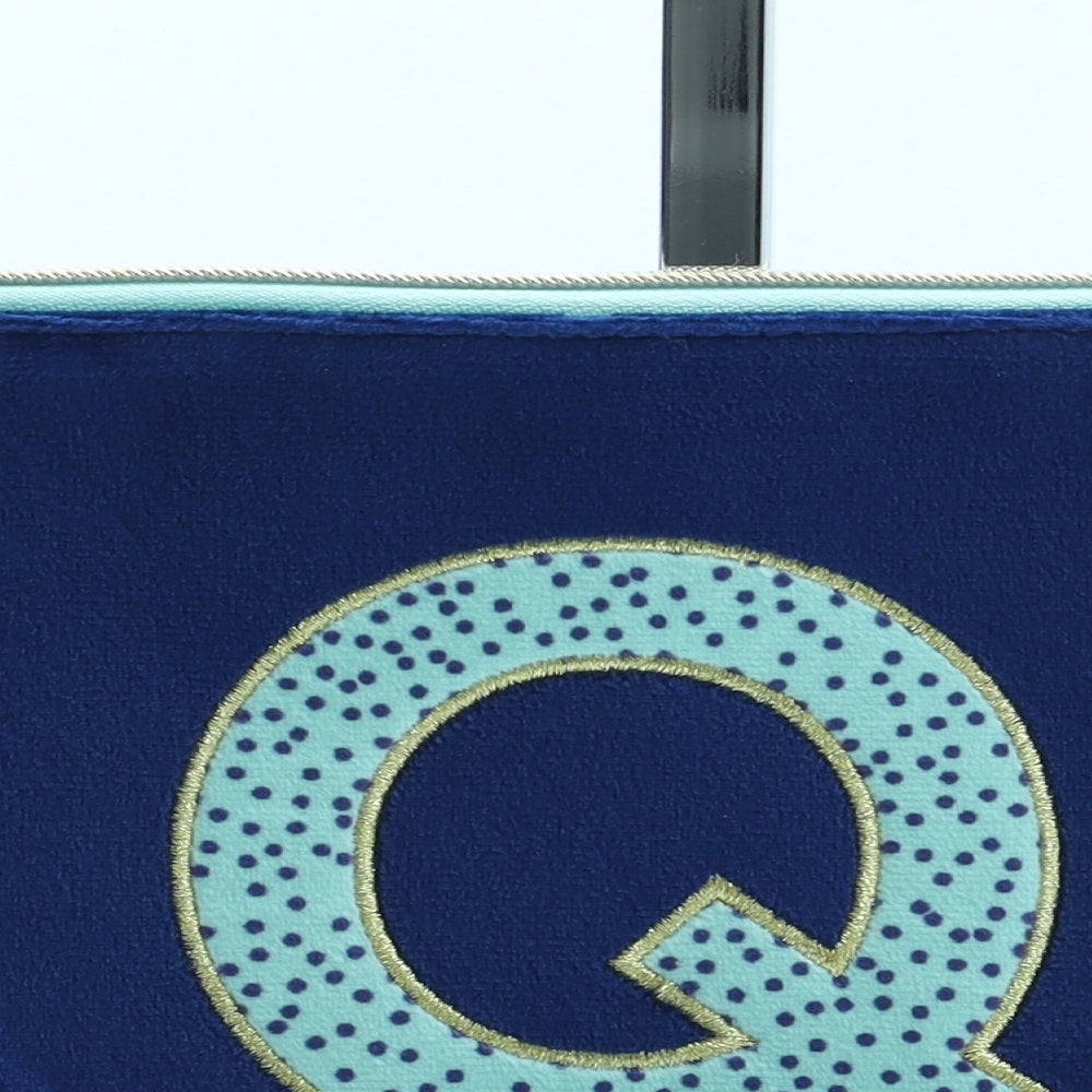 Marks and Spencer Womens Blue Polyester Clutch Size Small - Q Initial