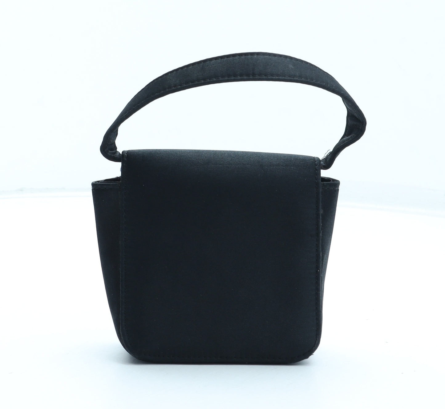 Preworn Girls Black Polyester Top Handle Bag Size Small Magnetic