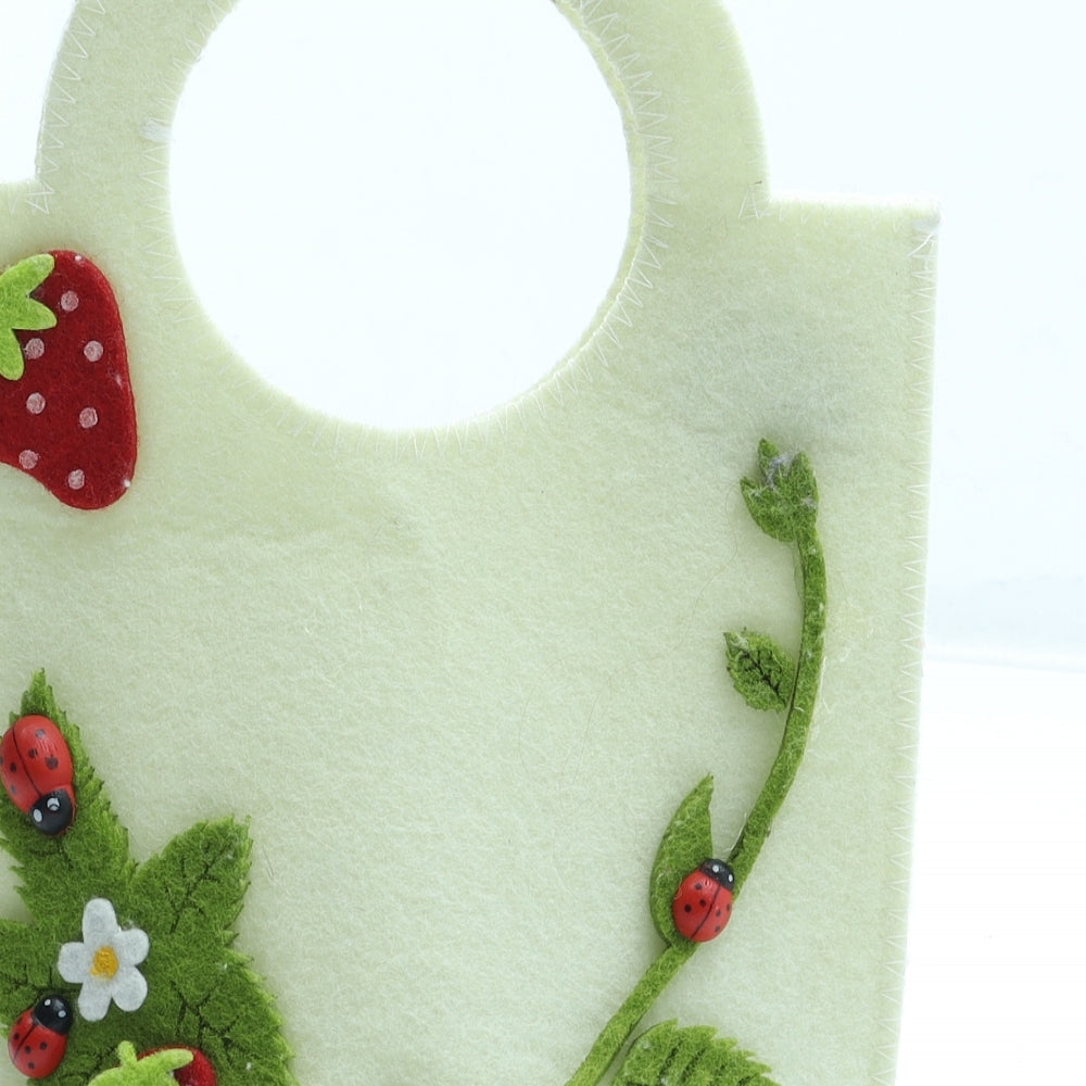 Preworn Girls Multicoloured Geometric Polyester Top Handle Bag Size Small - Ladybird Detail