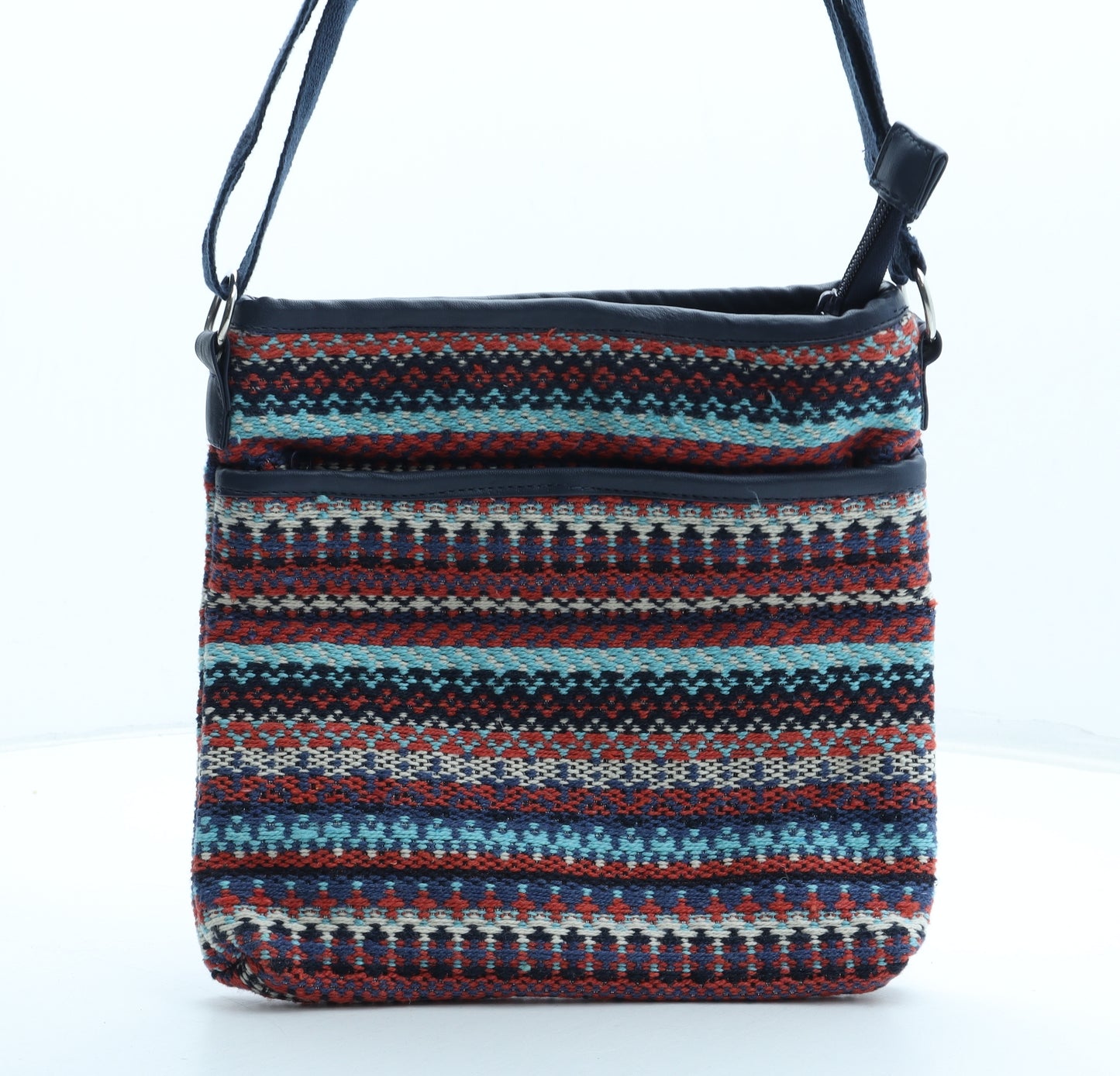 Country Rose Womens Multicoloured Geometric Polyester Crossbody Size Medium