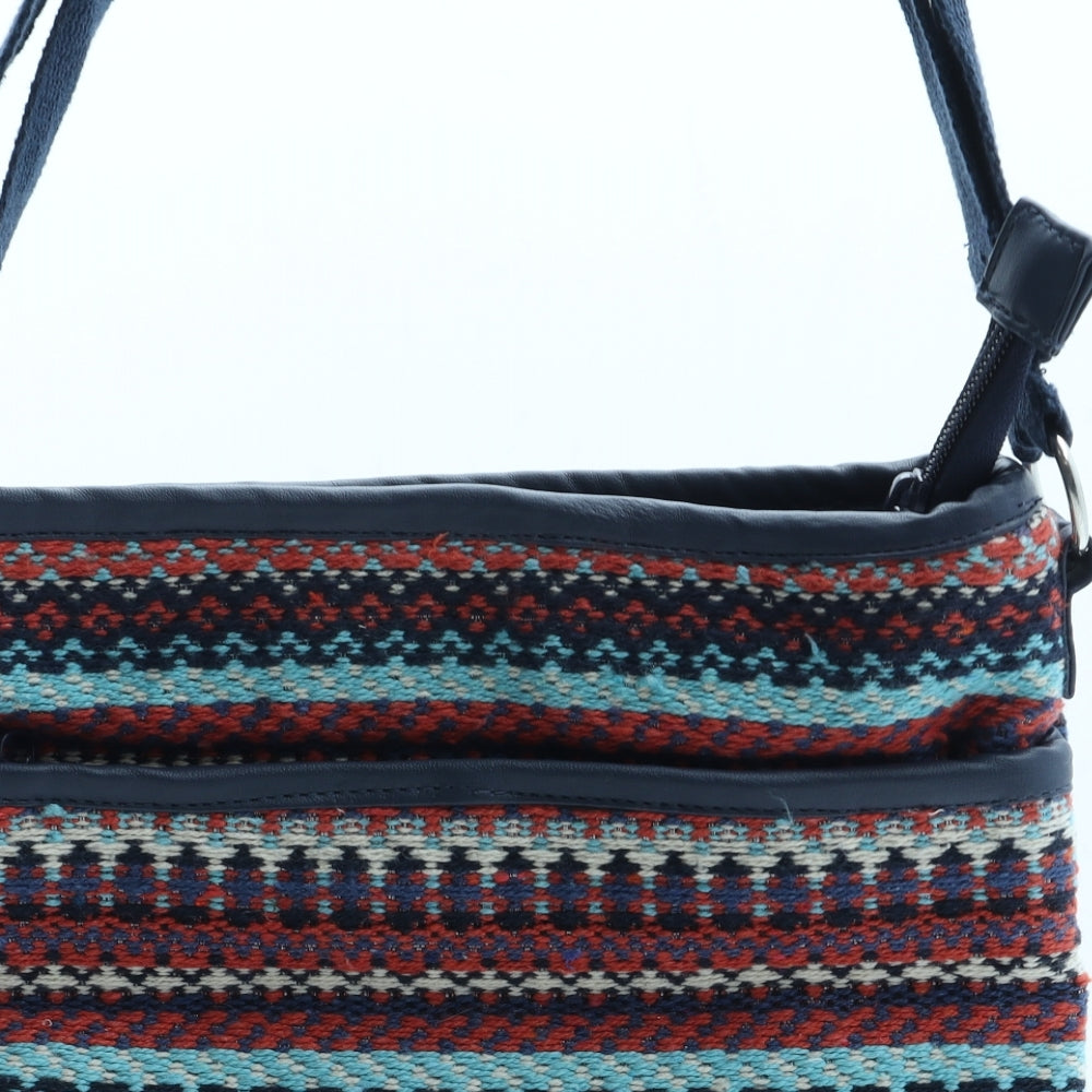 Country Rose Womens Multicoloured Geometric Polyester Crossbody Size Medium