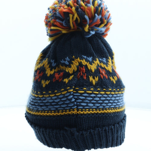 Nutmeg Boys Multicoloured Fair Isle Acrylic Bobble Hat Size S - Size 7-10 years
