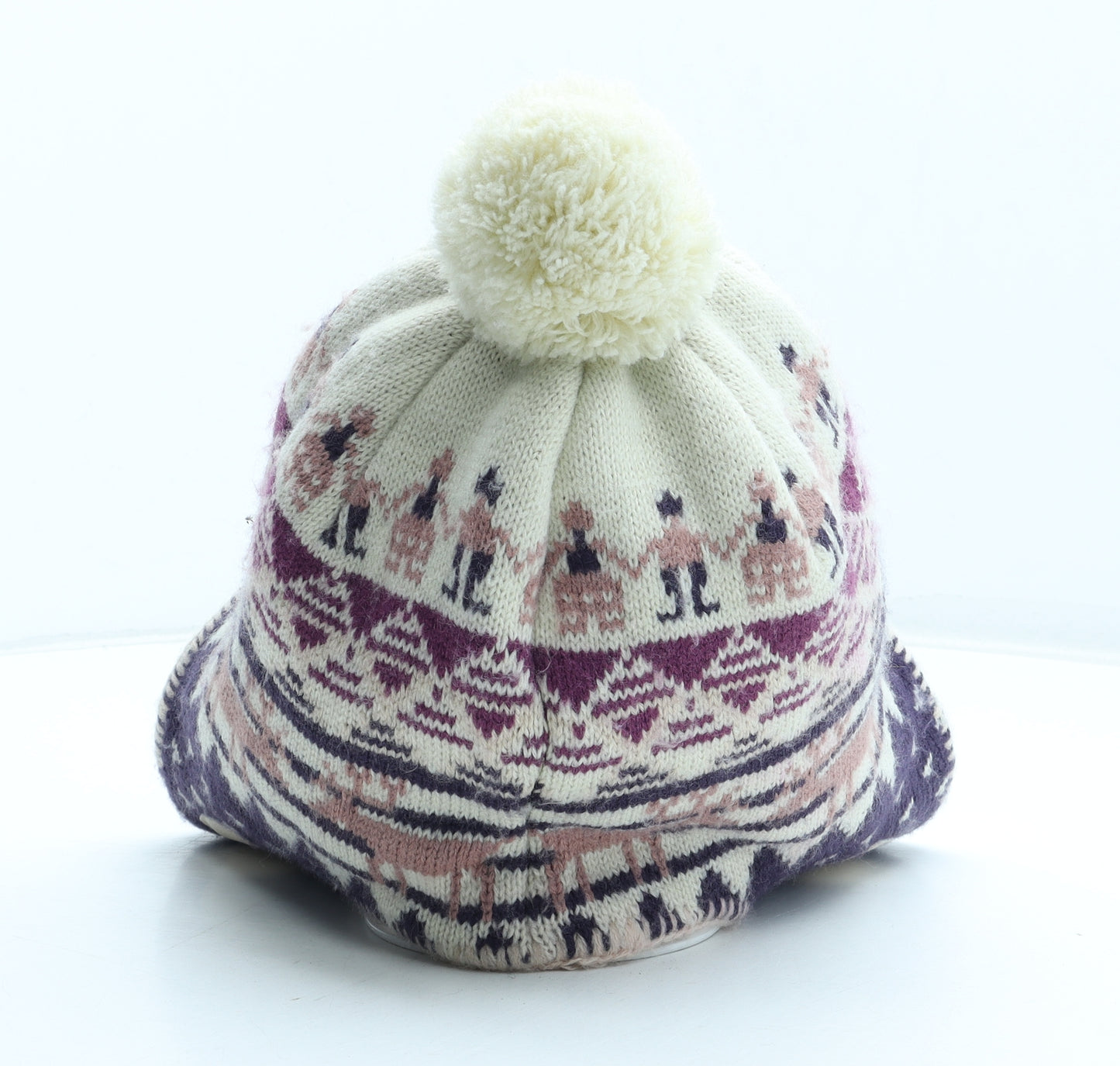 MANTARAY PRODUCTS Womens Multicoloured Fair Isle Acrylic Bobble Hat One Size