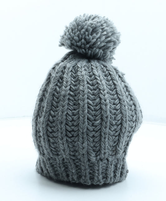 TOG24 Womens Grey Acrylic Bobble Hat One Size