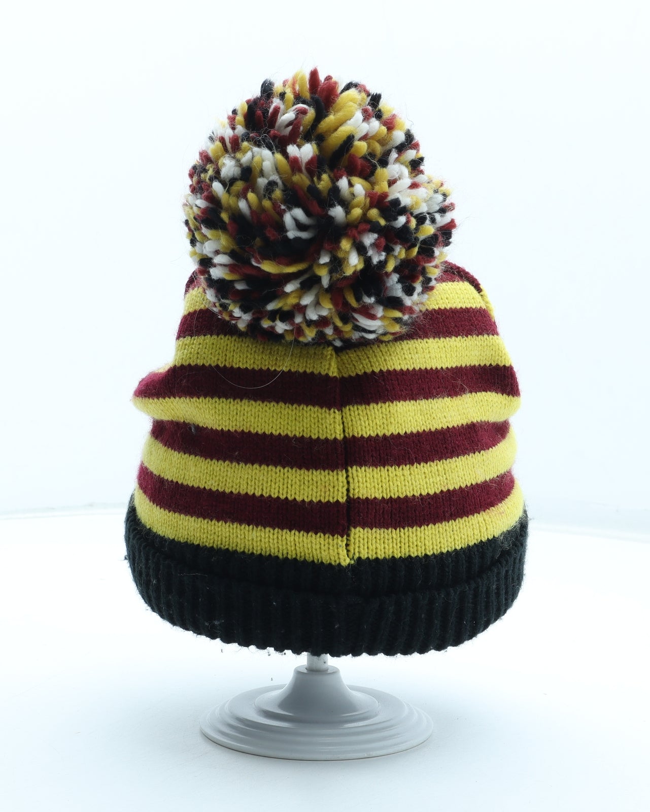 George Boys Multicoloured Striped Acrylic Bobble Hat Size S - Harry Potter Size 8-12 Years