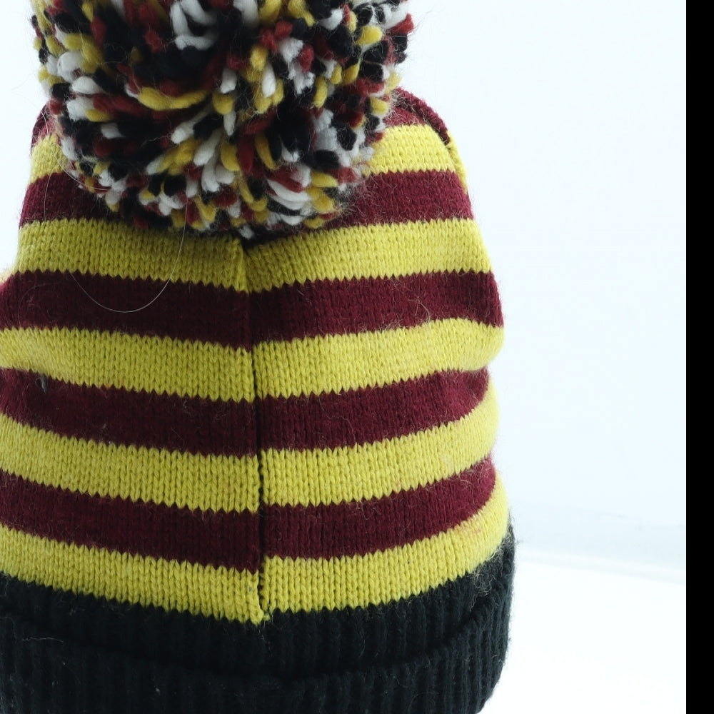 George Boys Multicoloured Striped Acrylic Bobble Hat Size S - Harry Potter Size 8-12 Years