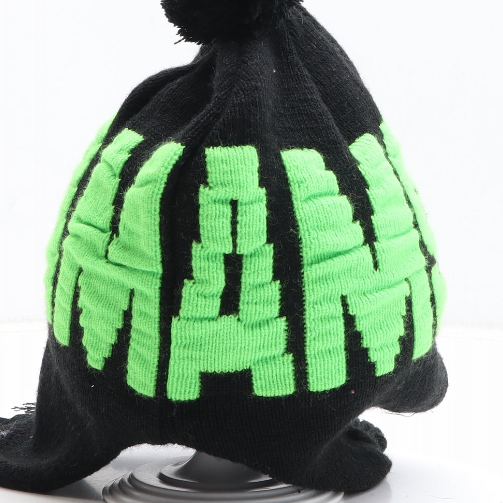 Amsterdam Womens Black Acrylic Bobble Hat One Size
