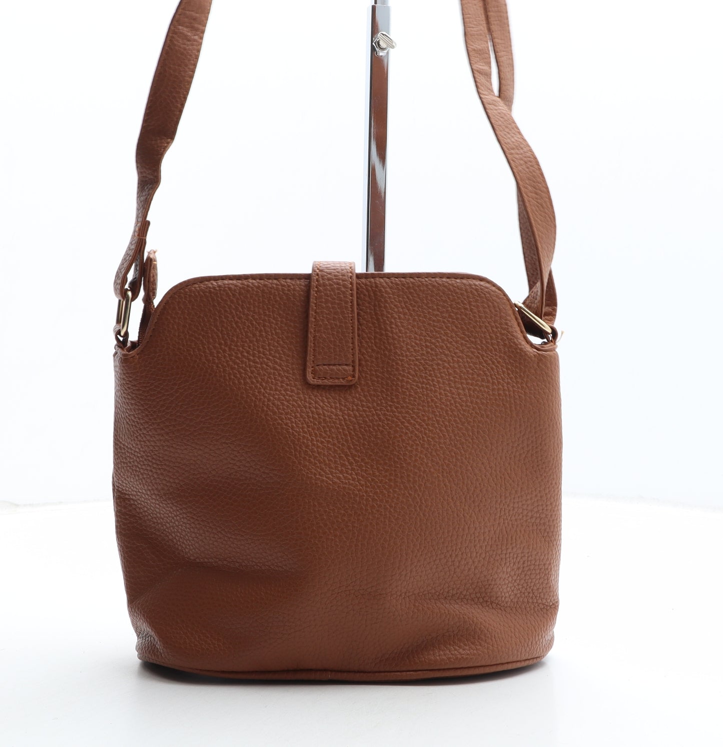 Preworn Womens Brown PVC Crossbody Size Medium