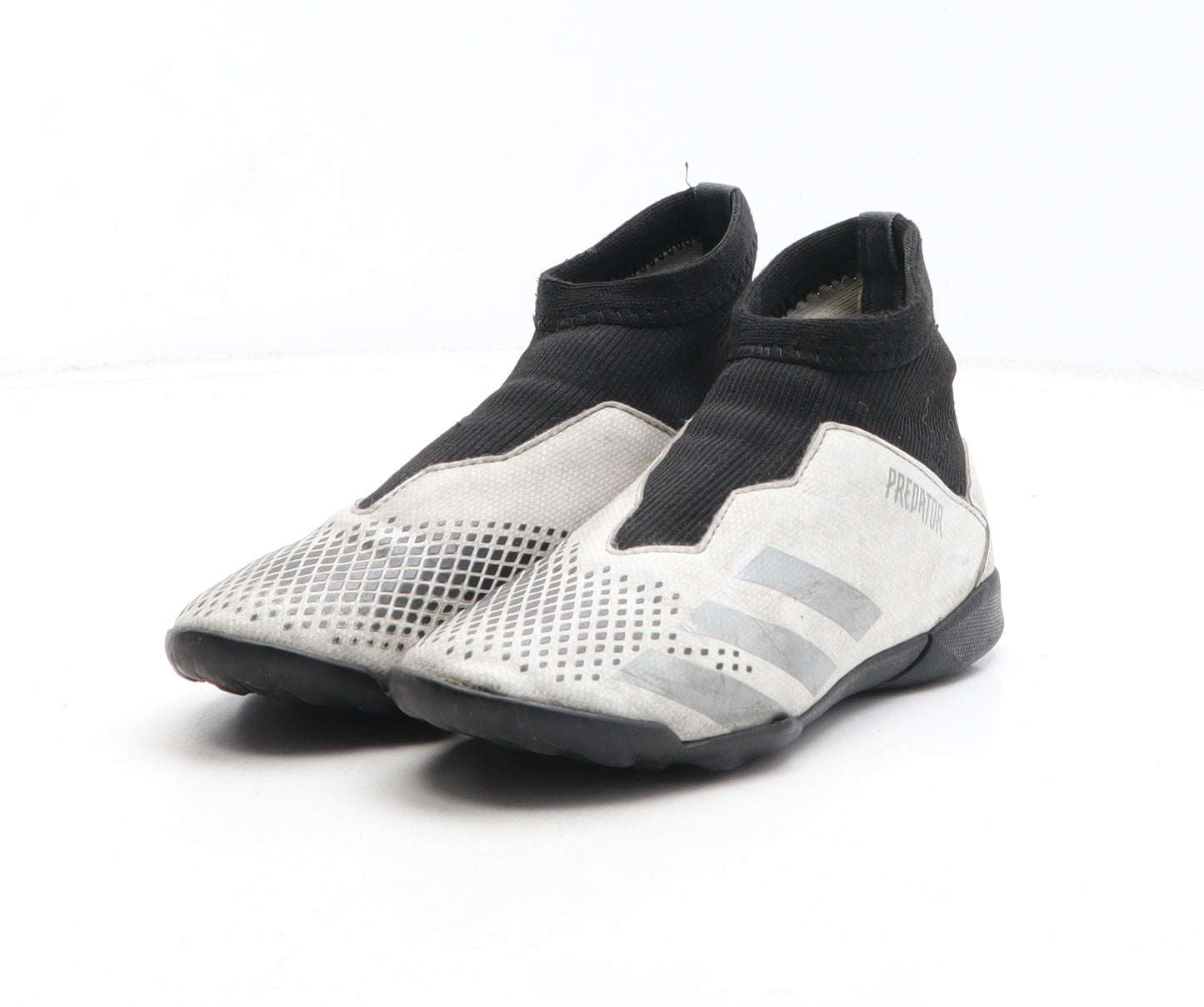adidas Boys White Colourblock Synthetic Trainer UK 1 - Predator Astroturf Football