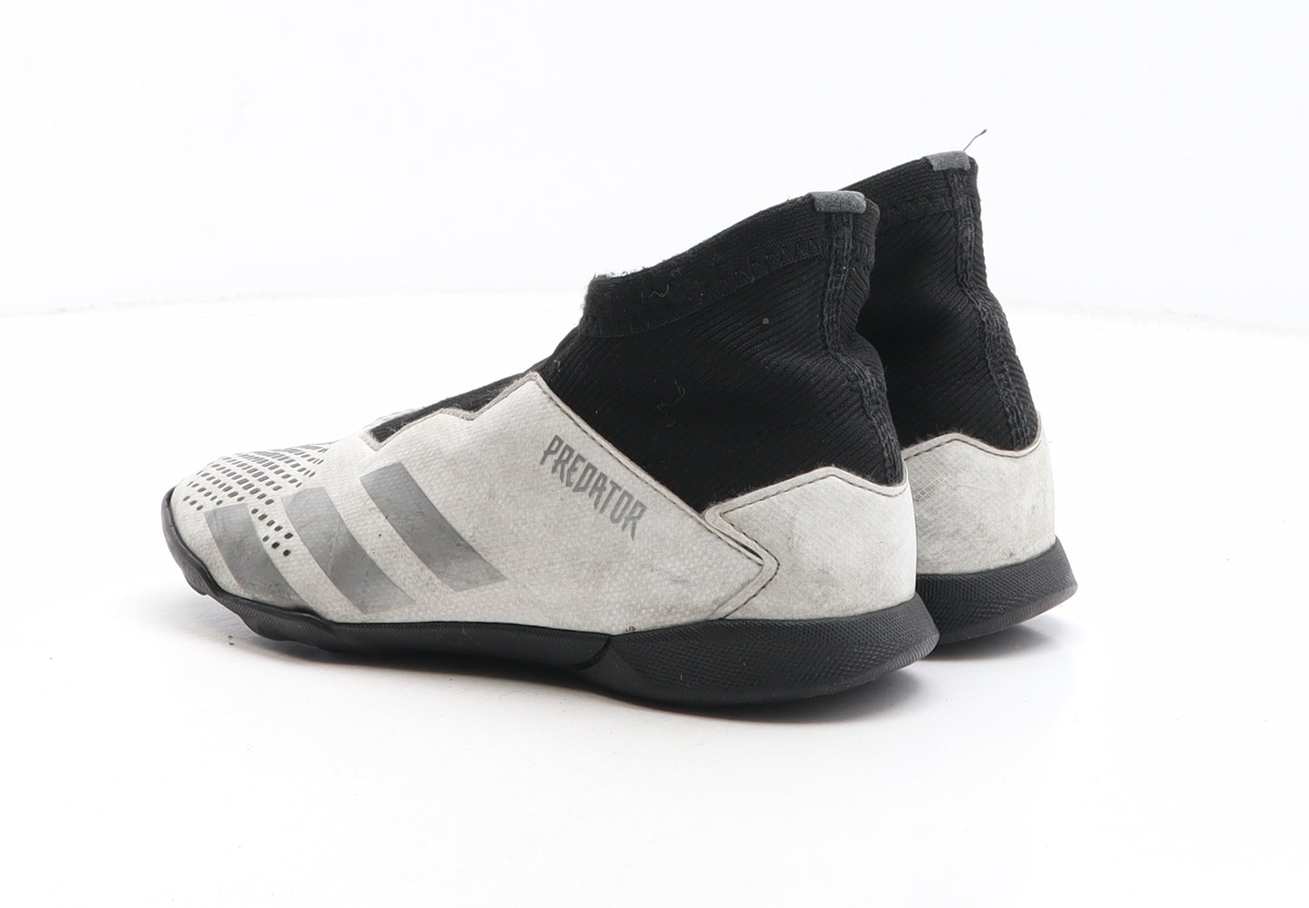adidas Boys White Colourblock Synthetic Trainer UK 1 - Predator Astroturf Football