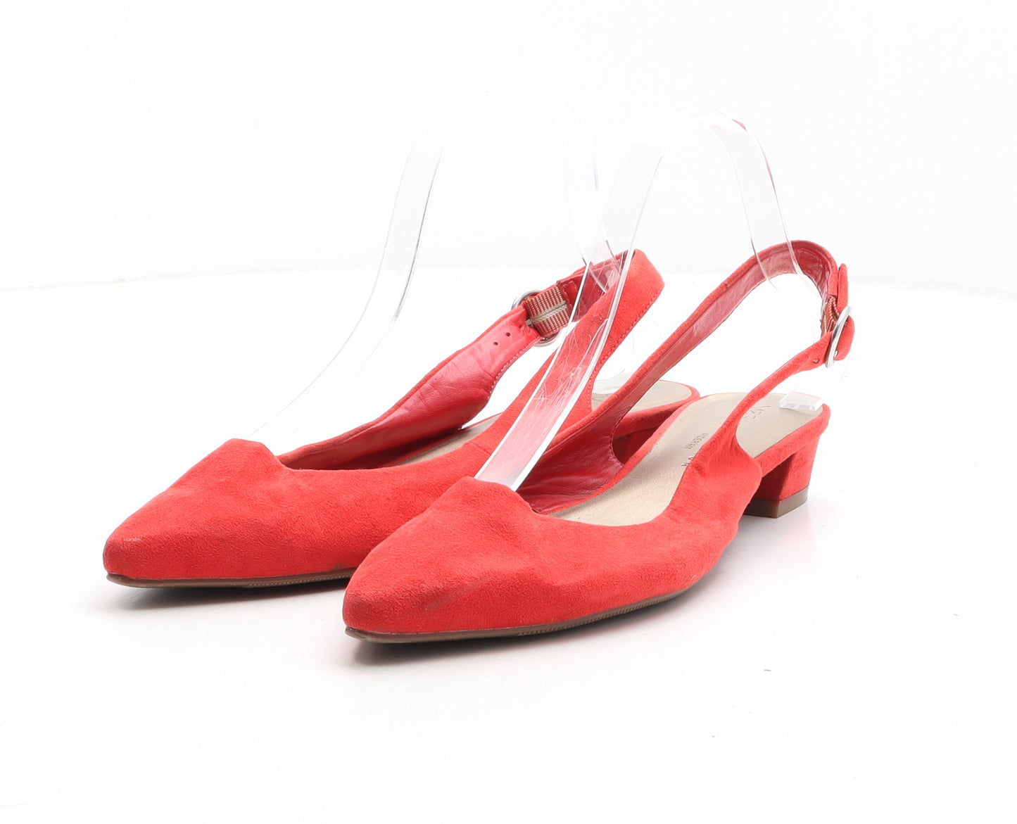 Marks and Spencer Womens Red Synthetic Slingback Heel UK