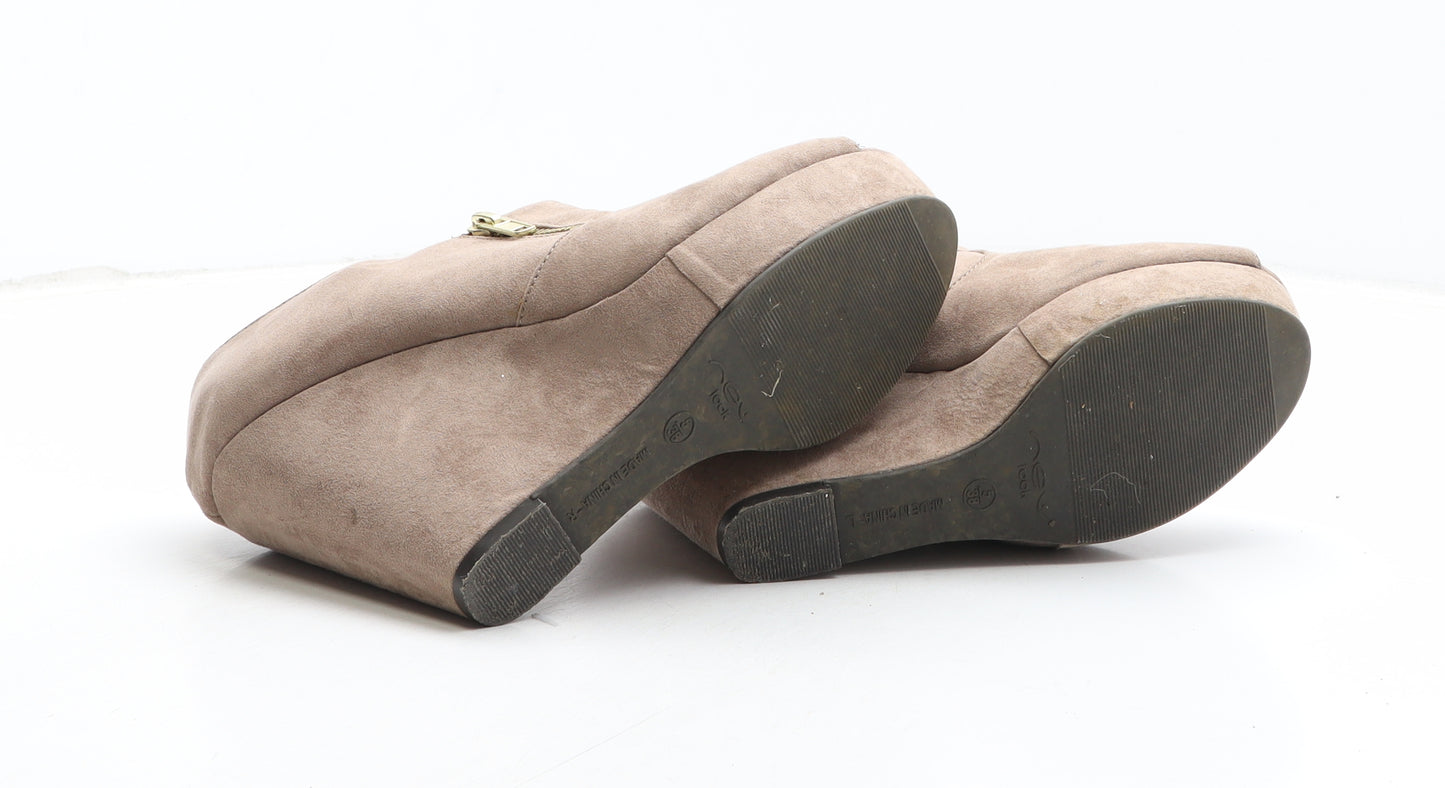 New Look Womens Brown Synthetic Bootie Boot UK