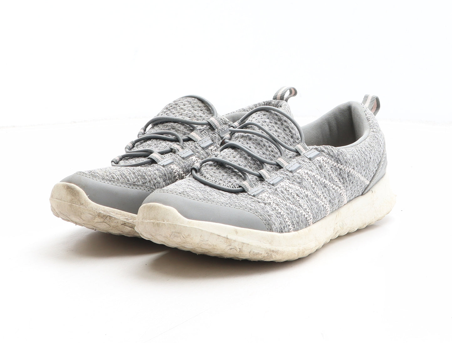 F&F Womens Grey Fabric Trainer UK