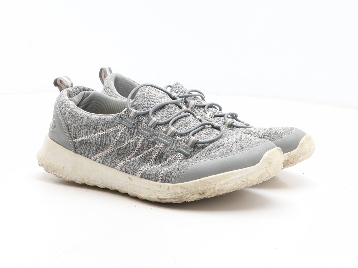 F&F Womens Grey Fabric Trainer UK