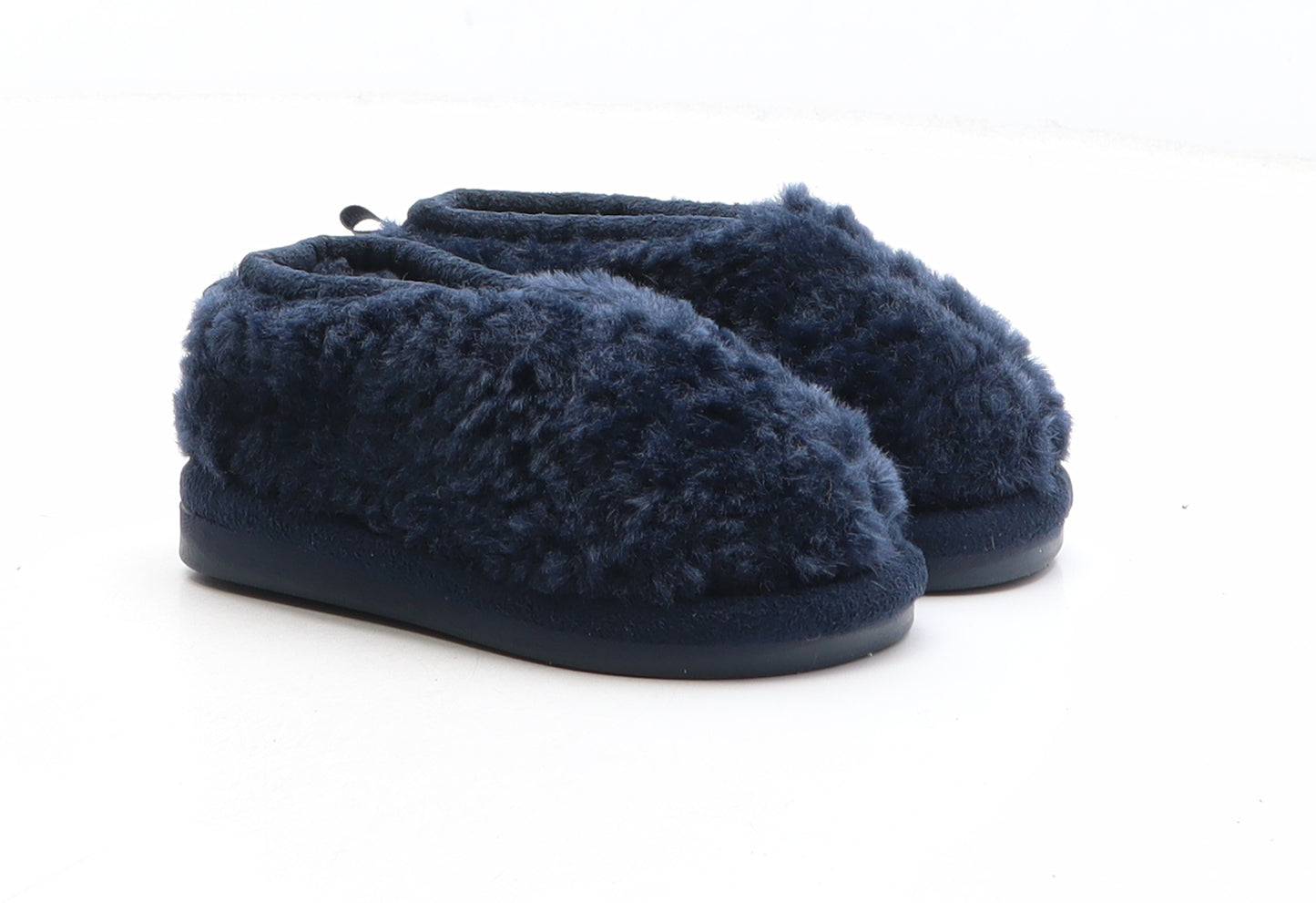F&F Boys Blue Synthetic Bootie Slipper UK 4