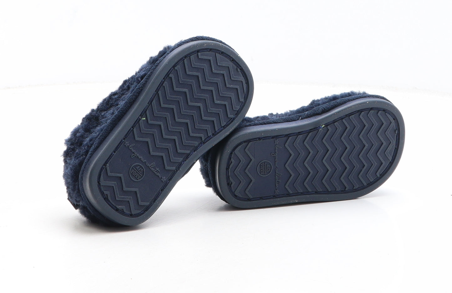 F&F Boys Blue Synthetic Bootie Slipper UK 4