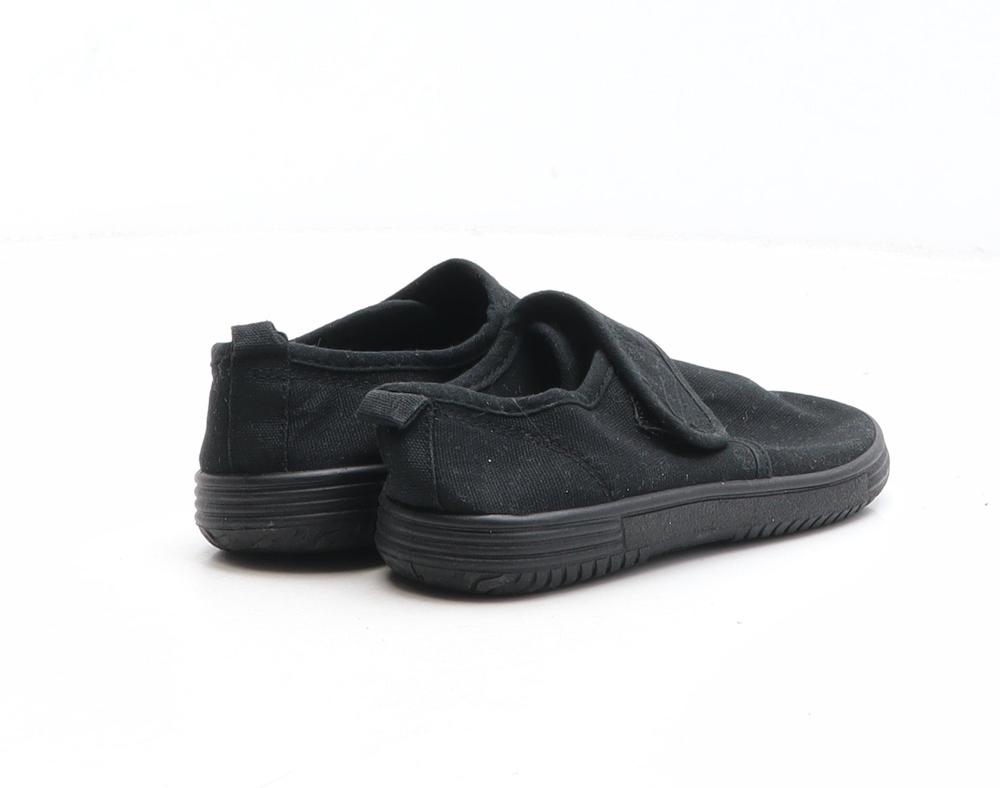 F&F Boys Black Fabric Trainer Casual UK 9