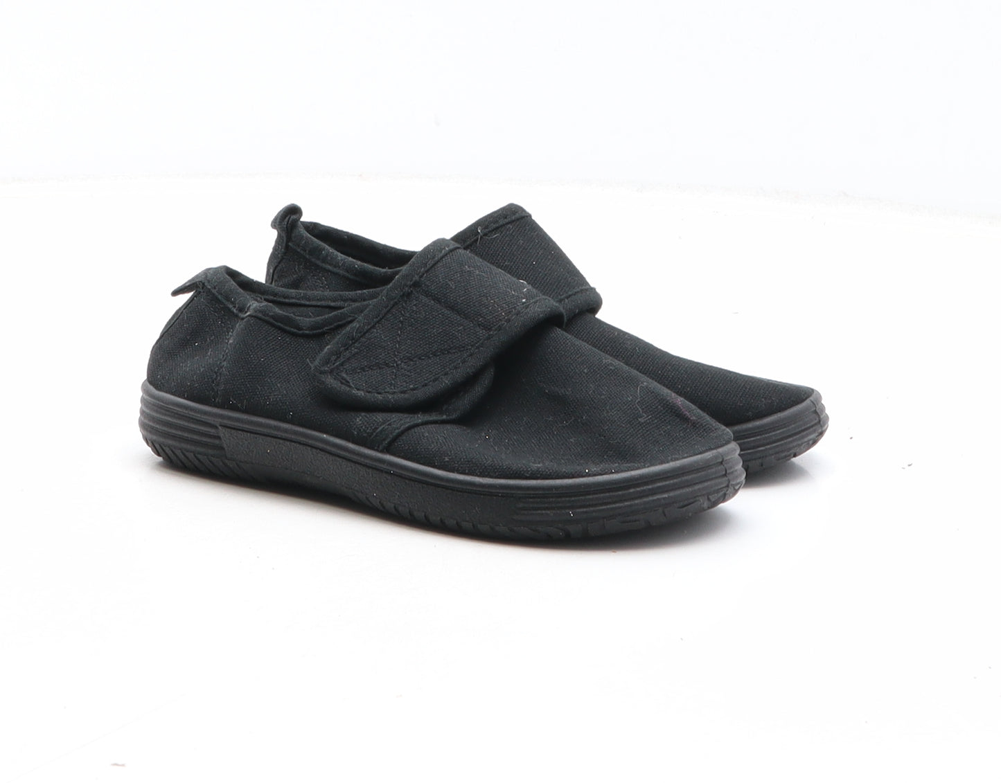 F&F Boys Black Fabric Trainer Casual UK 9