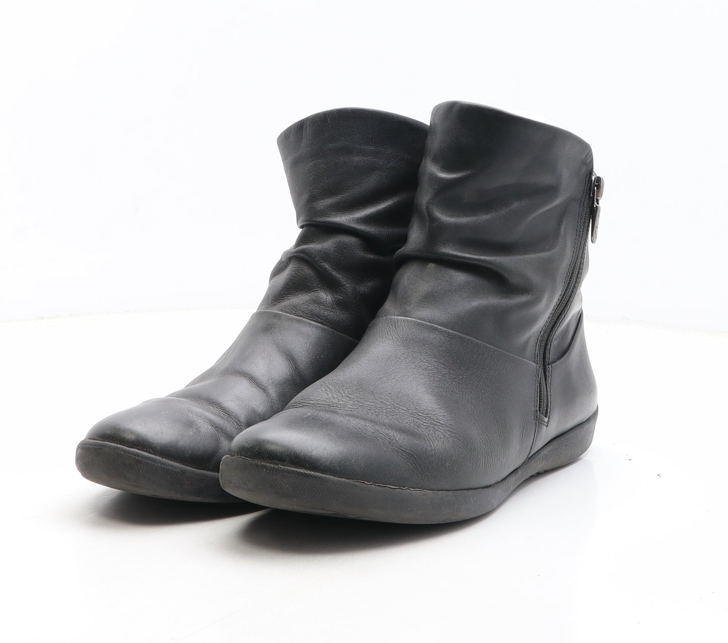 Clarks Womens Black Synthetic Bootie Boot UK