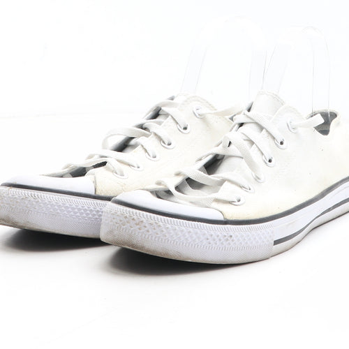 Style Nation Mens White Fabric Trainer UK 10