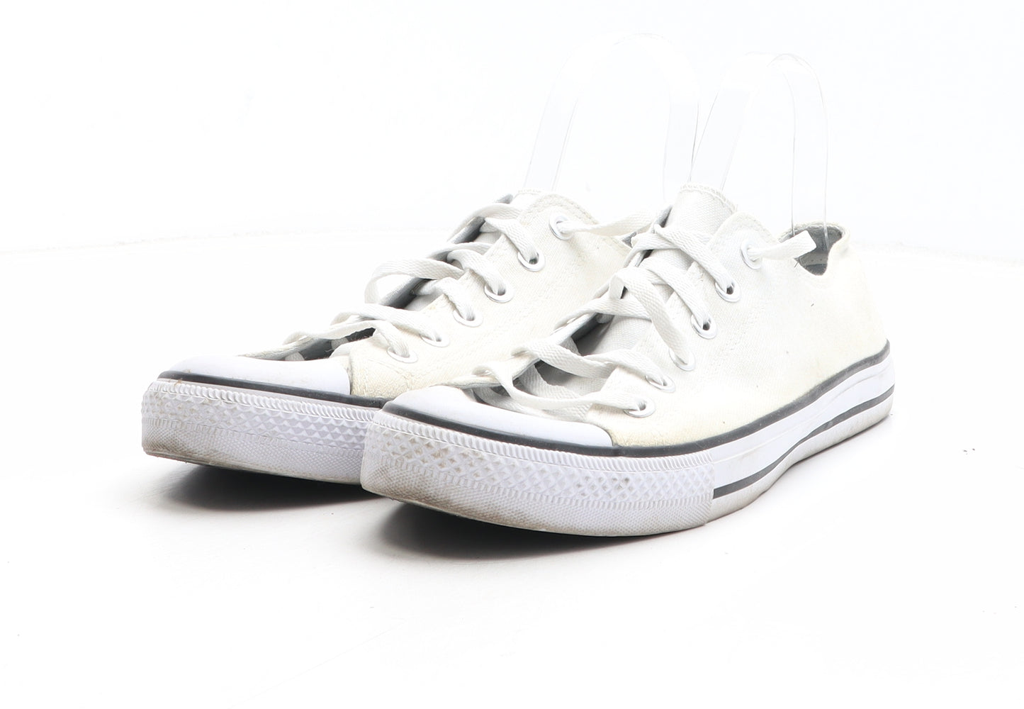 Style Nation Mens White Fabric Trainer UK 10