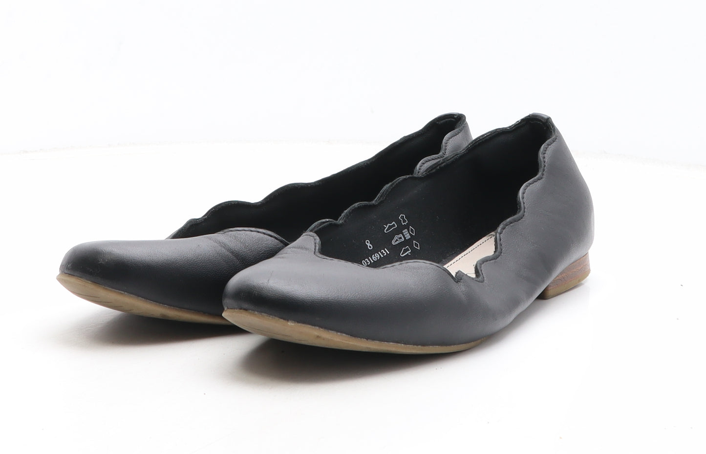 Marks and Spencer Womens Black Leather Slip On Sandal UK