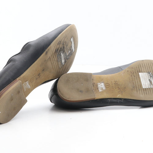 Marks and Spencer Womens Black Leather Slip On Sandal UK