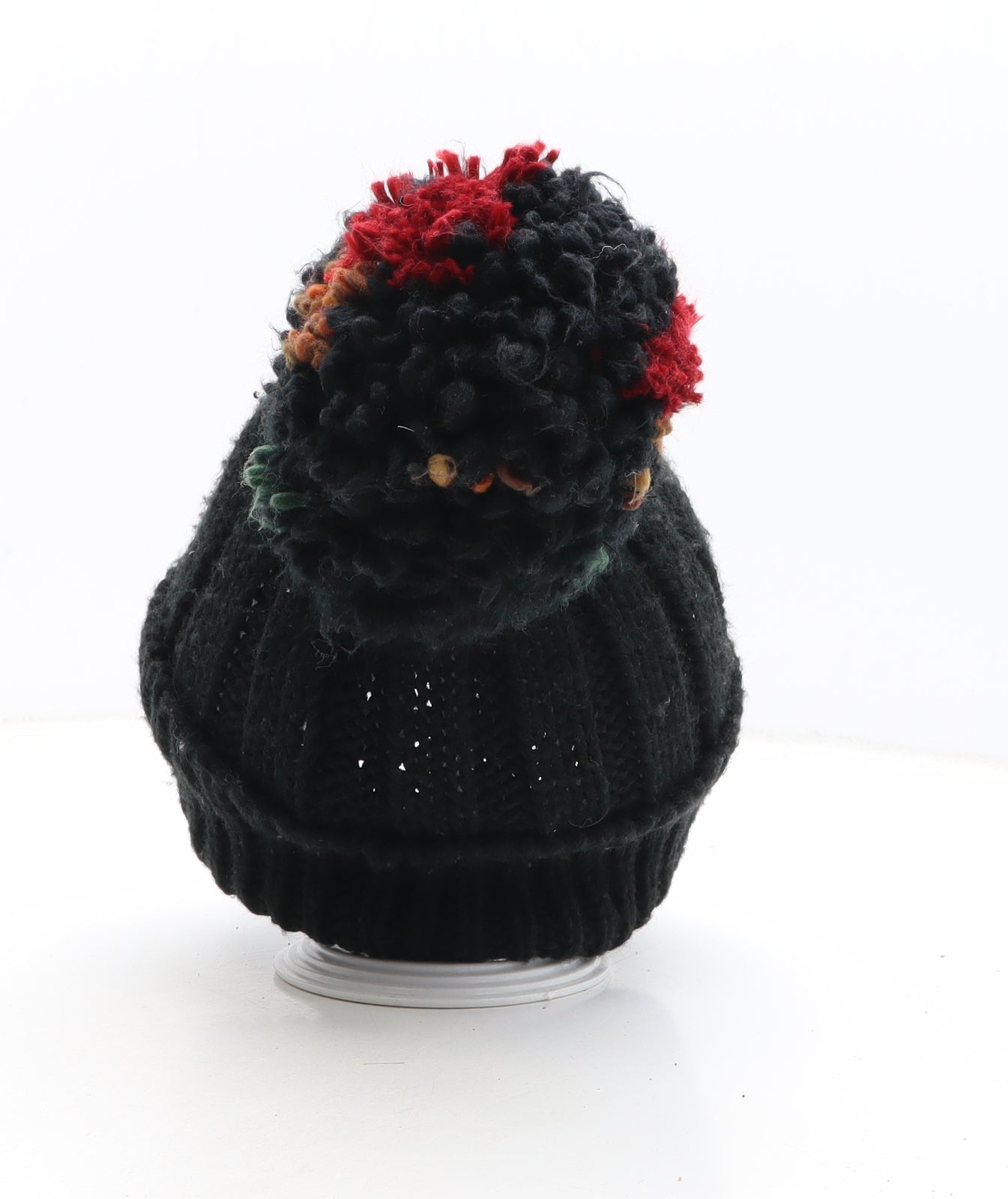 TU Womens Black Acrylic Bobble Hat One Size