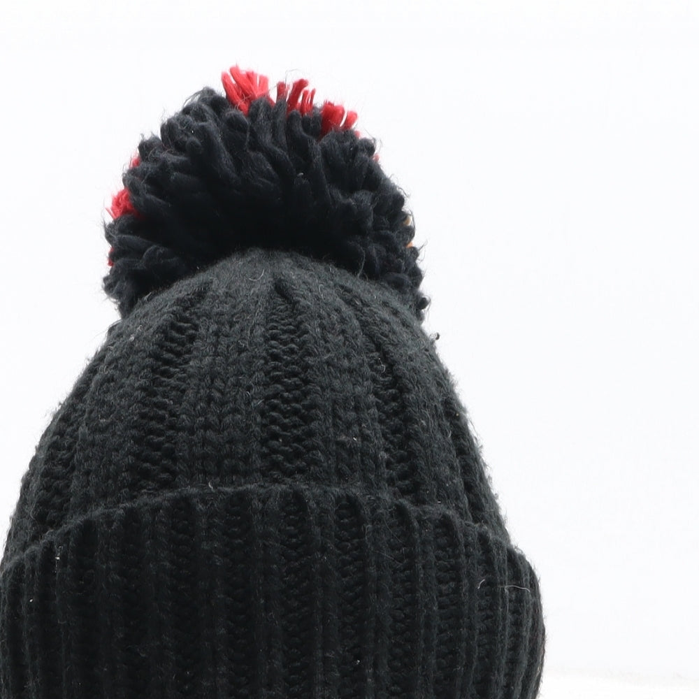 TU Womens Black Acrylic Bobble Hat One Size