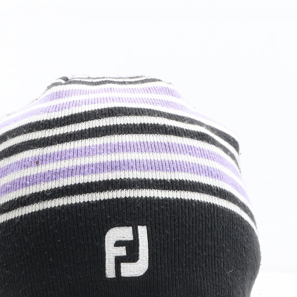 FootJoy Womens Purple Striped Acrylic Beanie One Size