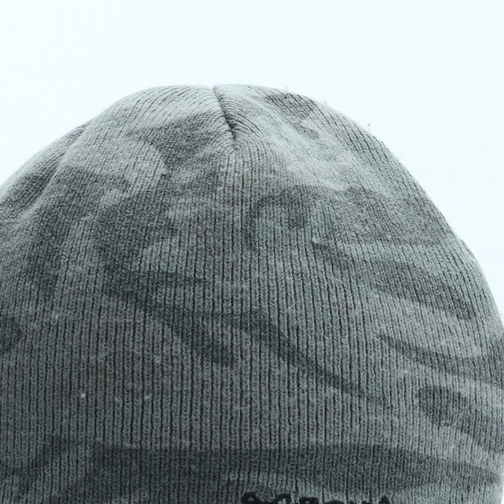 Screamer Mens Grey Geometric Polyester Beanie One Size