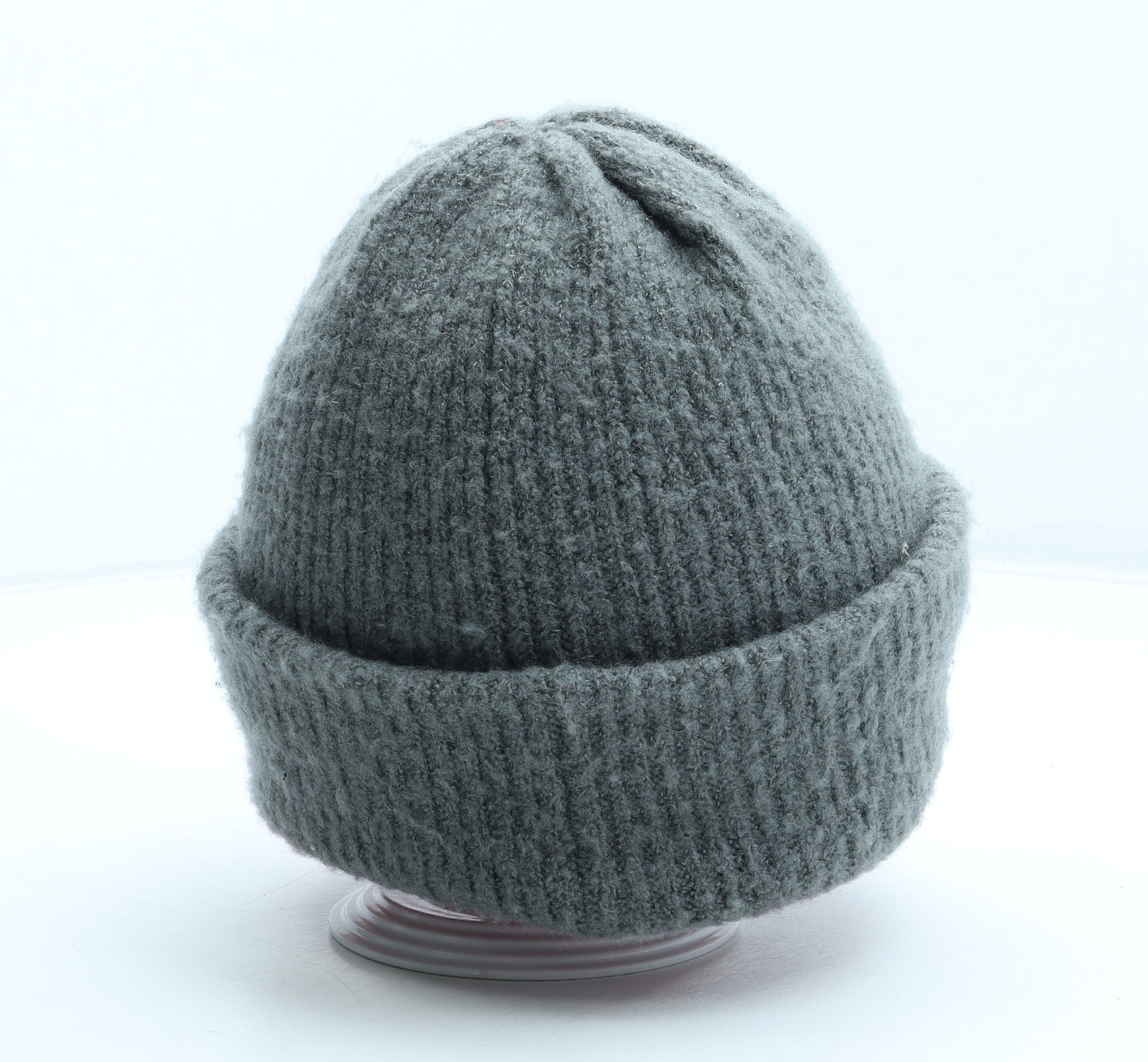 Preworn Mens Grey Acrylic Beanie One Size