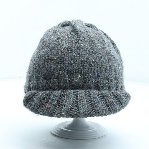 Preworn Mens Grey Acrylic Peaked Cap One Size