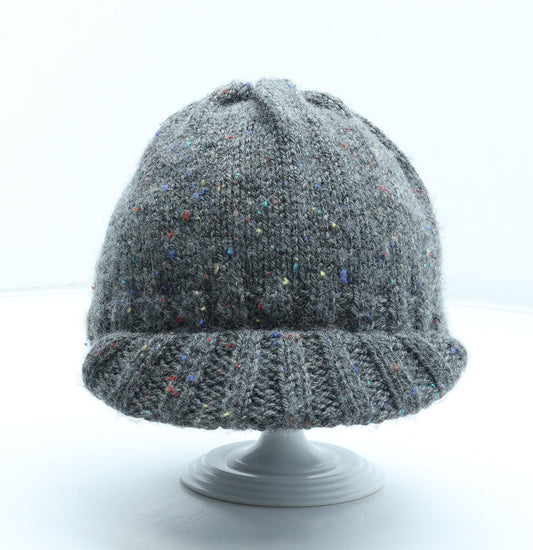 Preworn Mens Grey Acrylic Peaked Cap One Size