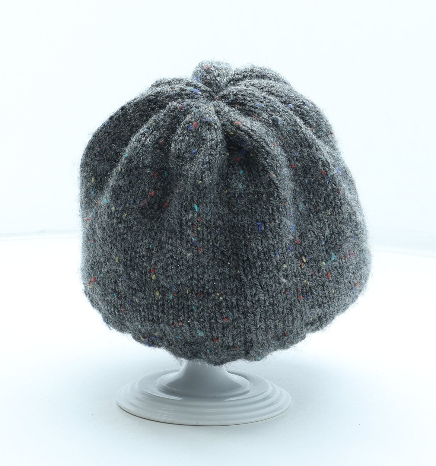 Preworn Mens Grey Acrylic Peaked Cap One Size