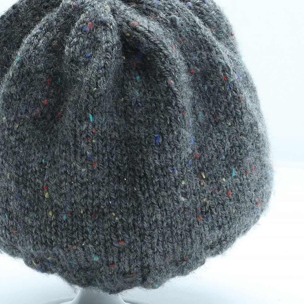 Preworn Mens Grey Acrylic Peaked Cap One Size