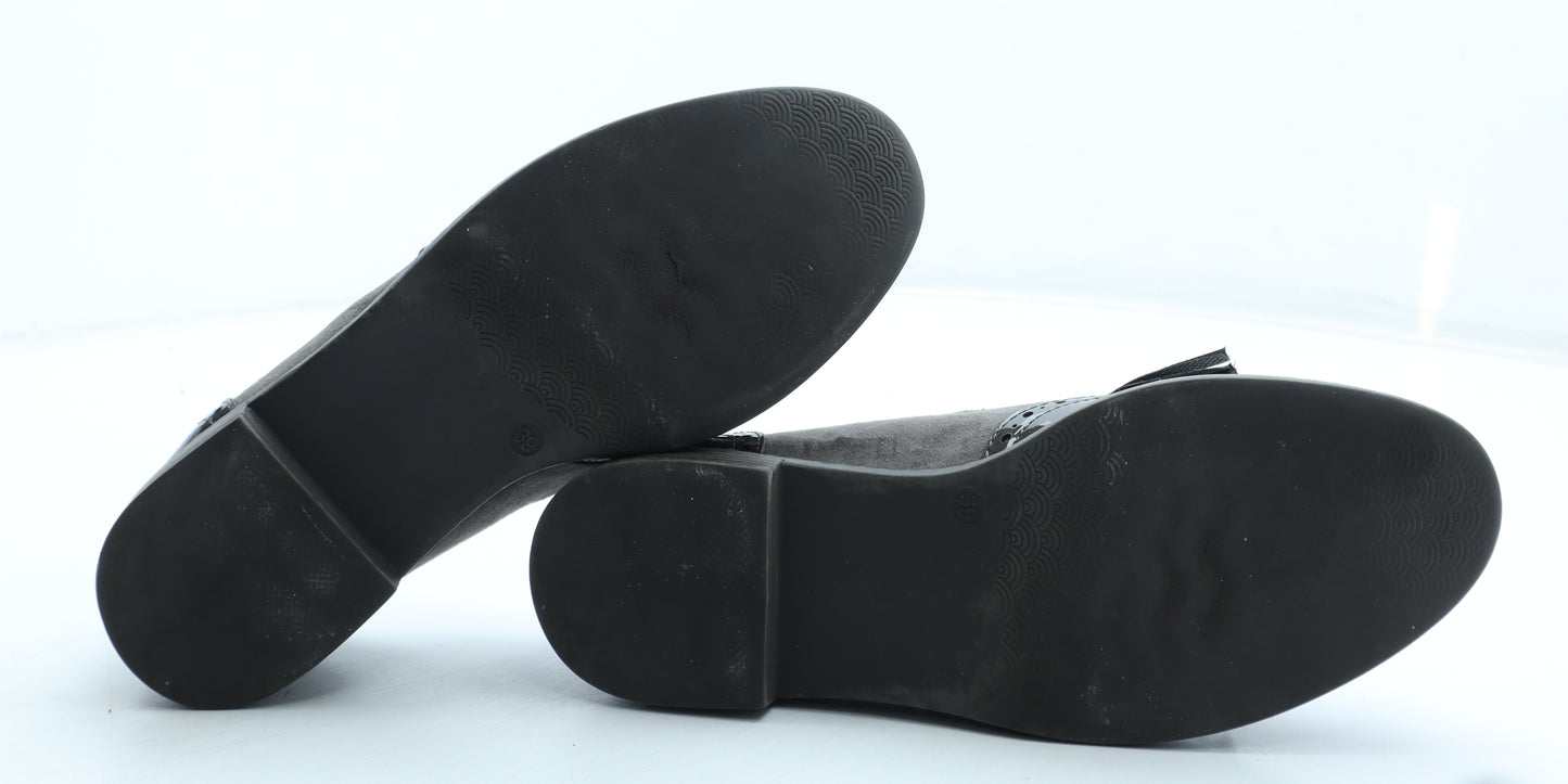 Preworn Womens Grey Leather Loafer Casual UK