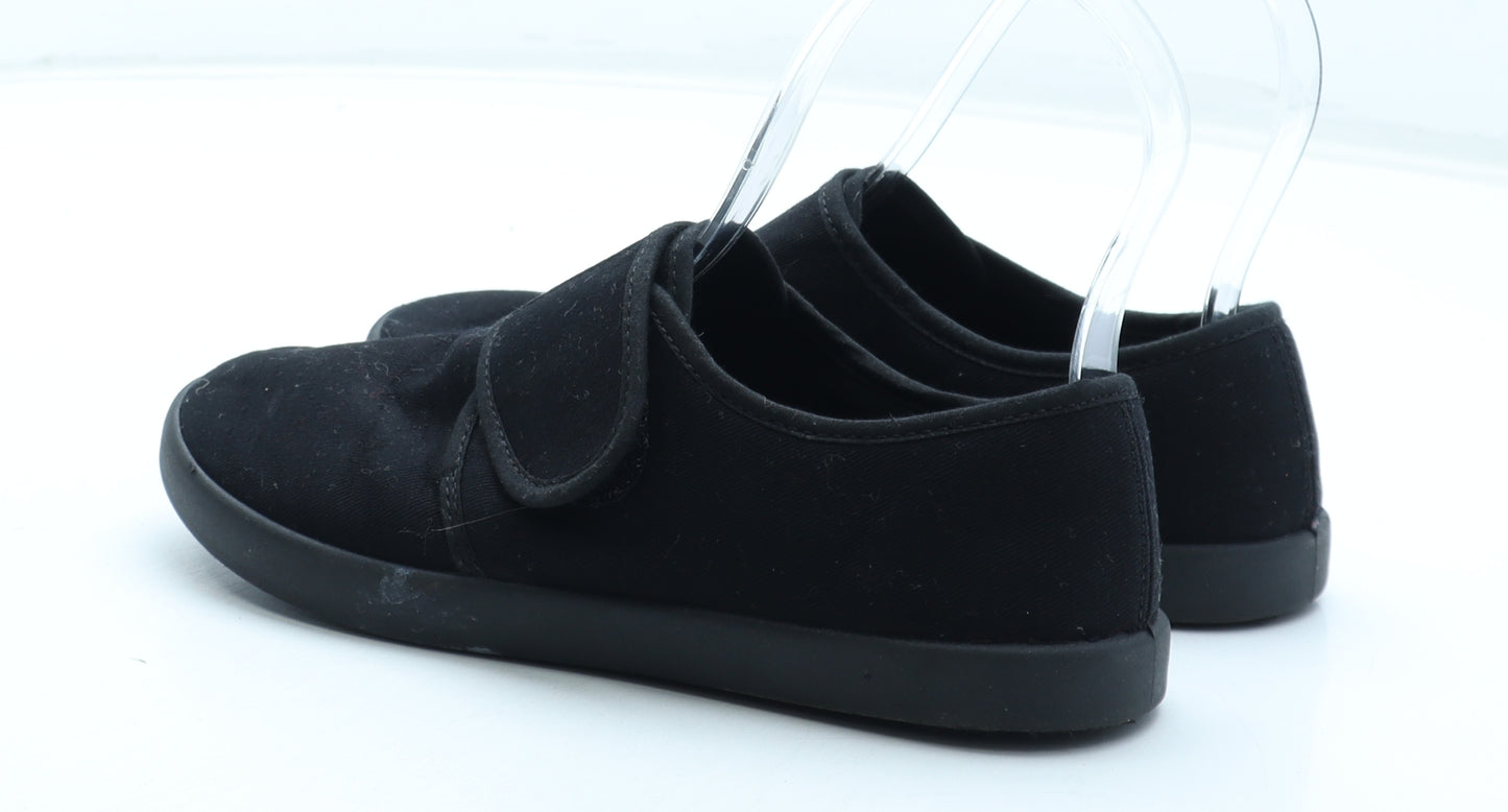 Marks and Spencer Boys Black Polyester Slip On Casual UK 1