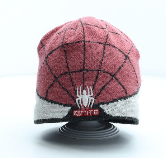 Ignite Mens Multicoloured Acrylic Beanie Size S - Spiderman