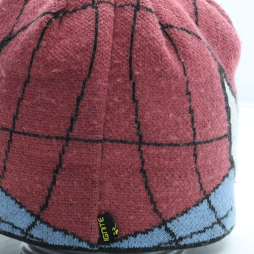 Ignite Mens Multicoloured Acrylic Beanie Size S - Spiderman