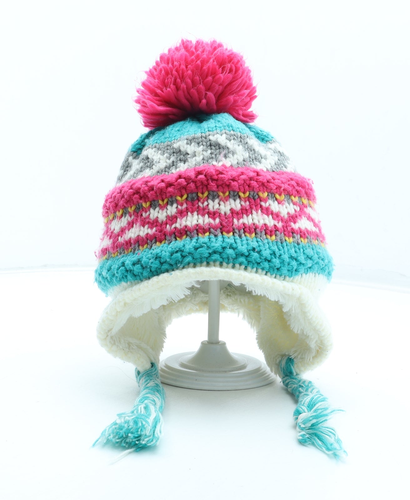 Mountain Warehouse Womens Multicoloured Fair Isle Acrylic Bobble Hat One Size