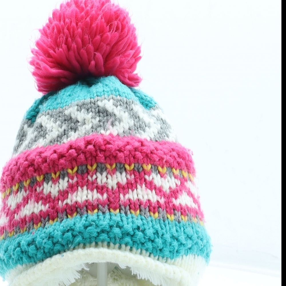 Mountain Warehouse Womens Multicoloured Fair Isle Acrylic Bobble Hat One Size