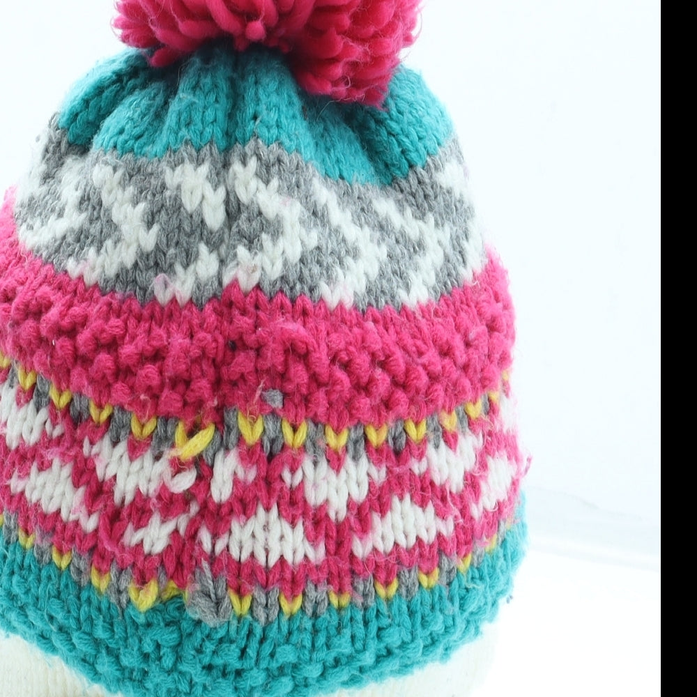 Mountain Warehouse Womens Multicoloured Fair Isle Acrylic Bobble Hat One Size