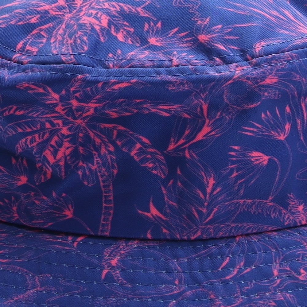 Boardies Boys Purple Geometric Polyester Bucket Hat Size S - Palm Tree Pattern Size 6-10 Years