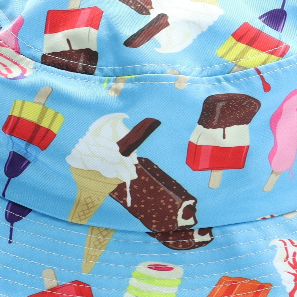 Boardies Boys Multicoloured Geometric Polyester Sun Hat Size S - Ice lolly Patten Size 6-10 years
